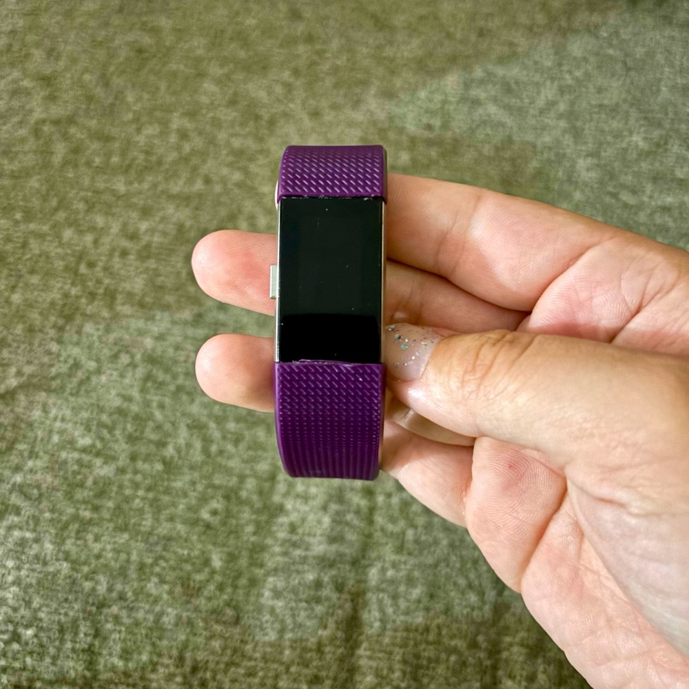 Purple Fit Bit Charge 2 with Charger